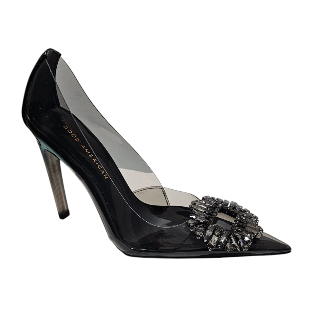 GOOD AMERICAN Cinder-F*cking-Rella Pumps Light Smoke Womens 5.5